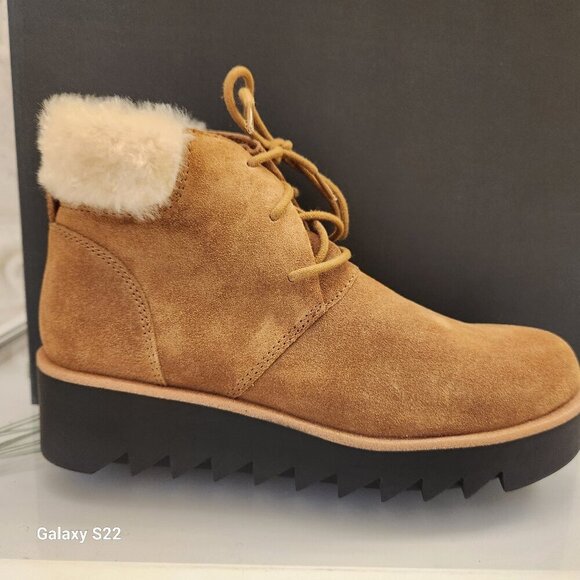 Eileen Fisher "Kenille" Syrup Sport Suede Booties. NIB. Size 6 - Picture 1 of 10